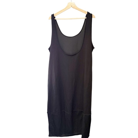 NWT Halara Black Sleeveless Midi Dress Plunge Back, Size XL - Picture 5 of 10